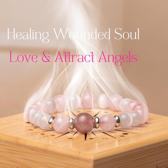 🆕New by Rose Quartz, Strawberry Quartz, and Cat's Eye Crystal Gemstone Bracelet - Picture 4 of 5